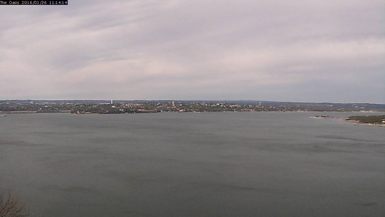 Lake Travis webcam, January 26, 2016 10:20 AM CT