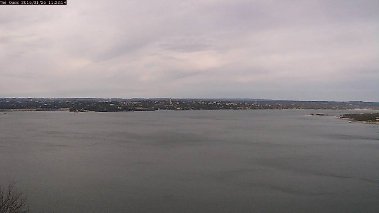 Lake Travis webcam, January 26, 2016 10:30 AM CT