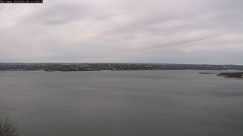 Lake Travis webcam, January 26, 2016 10:35 AM CT