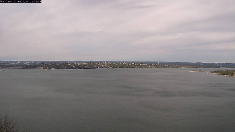 Lake Travis webcam, January 26, 2016 10:45 AM CT