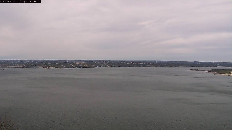 Lake Travis webcam, January 26, 2016 10:50 AM CT