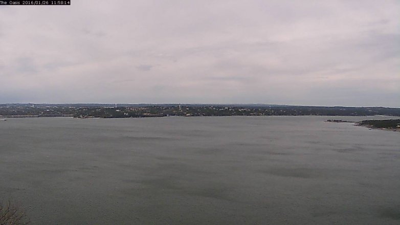 Lake Travis webcam, January 26, 2016 11:05 AM CT