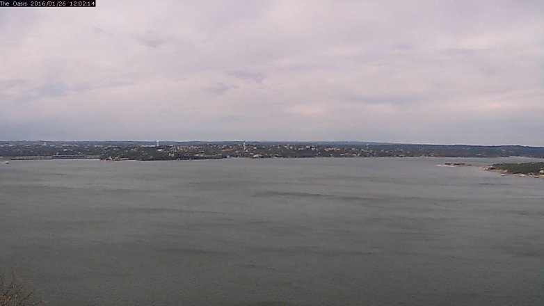 Lake Travis webcam, January 26, 2016 11:10 AM CT