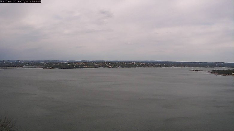 Lake Travis webcam, January 26, 2016 11:15 AM CT