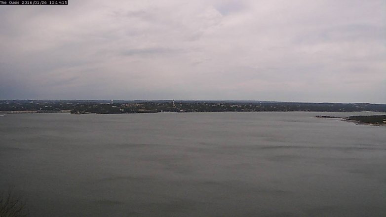 Lake Travis webcam, January 26, 2016 11:20 AM CT
