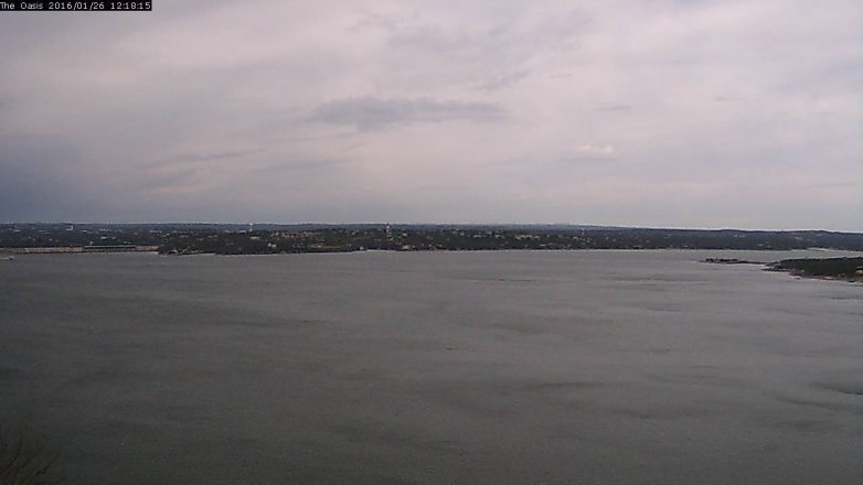 Lake Travis webcam, January 26, 2016 11:25 AM CT