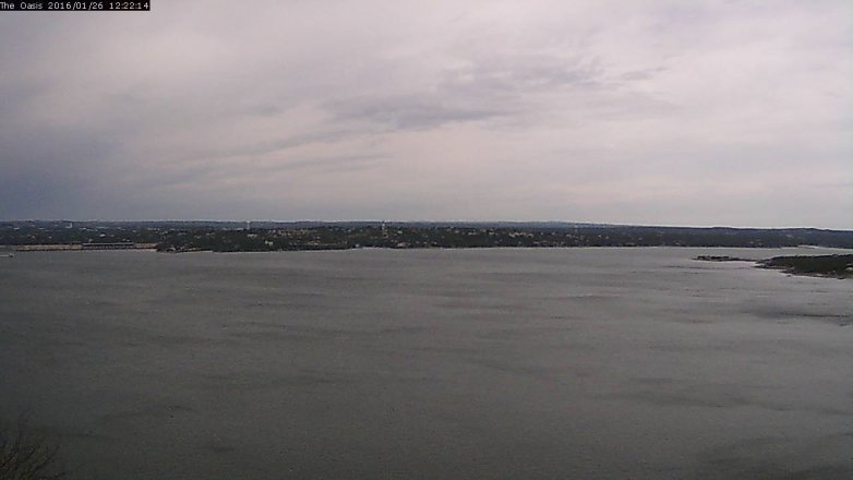 Lake Travis webcam, January 26, 2016 11:30 AM CT