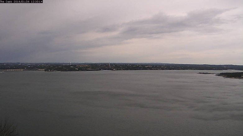 Lake Travis webcam, January 26, 2016 11:35 AM CT