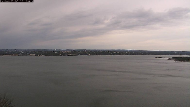 Lake Travis webcam, January 26, 2016 11:40 AM CT