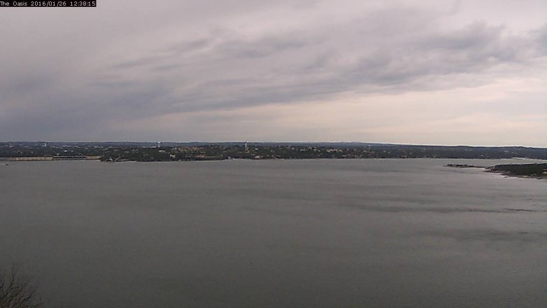 Lake Travis webcam, January 26, 2016 11:45 AM CT