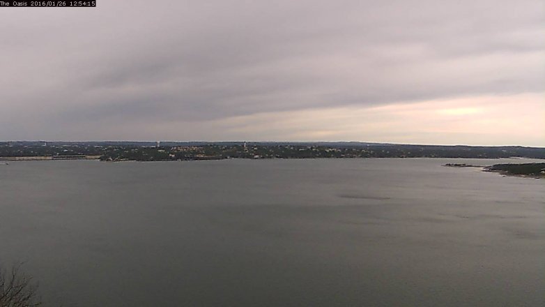 Lake Travis webcam, January 26, 2016 12:00 PM CT