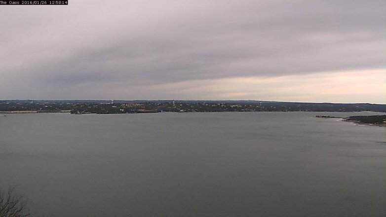 Lake Travis webcam, January 26, 2016 12:05 PM CT