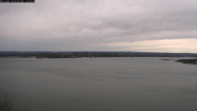 Lake Travis webcam, January 26, 2016 12:15 PM CT