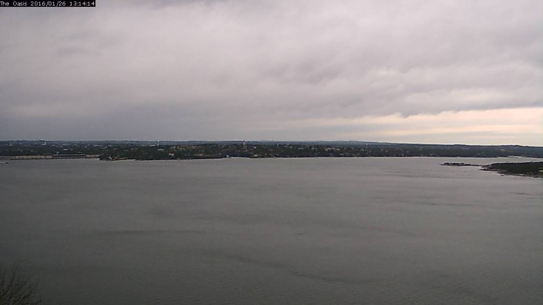 Lake Travis webcam, January 26, 2016 12:20 PM CT
