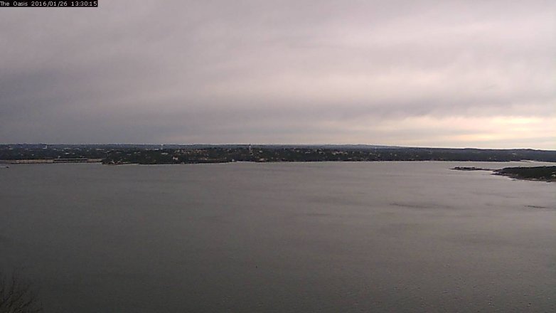 Lake Travis webcam, January 26, 2016 12:35 PM CT