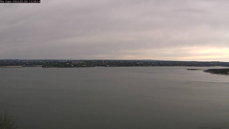 Lake Travis webcam, January 26, 2016 12:45 PM CT