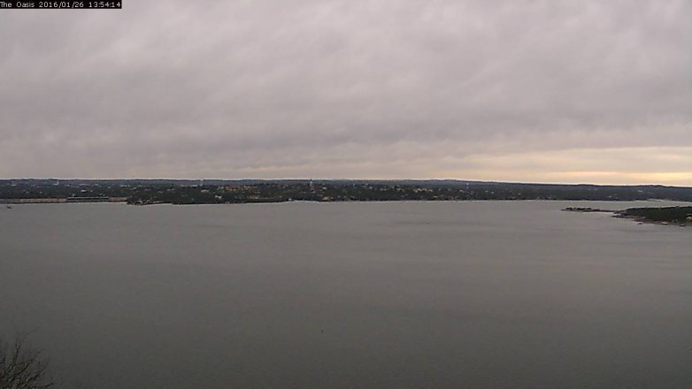Lake Travis webcam, January 26, 2016 1:00 PM CT