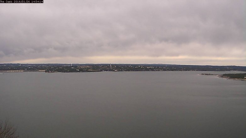 Lake Travis webcam, January 26, 2016 2:00 PM CT