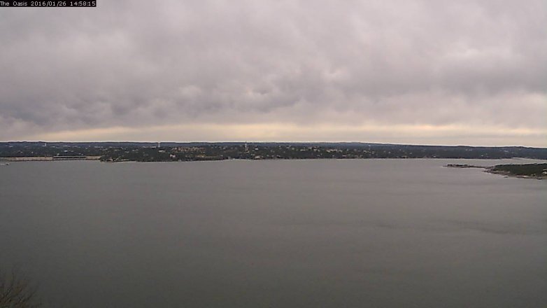 Lake Travis webcam, January 26, 2016 2:05 PM CT