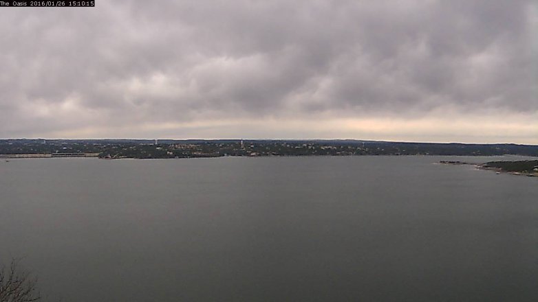 Lake Travis webcam, January 26, 2016 2:20 PM CT