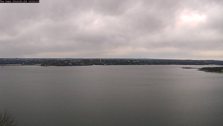 Lake Travis webcam, January 26, 2016 2:30 PM CT