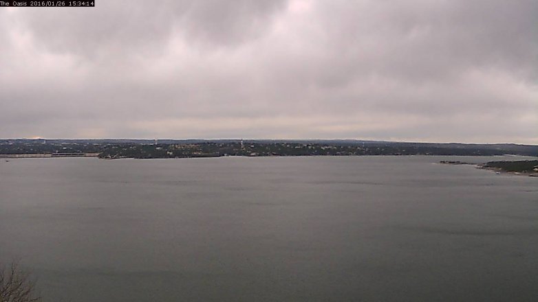 Lake Travis webcam, January 26, 2016 2:40 PM CT
