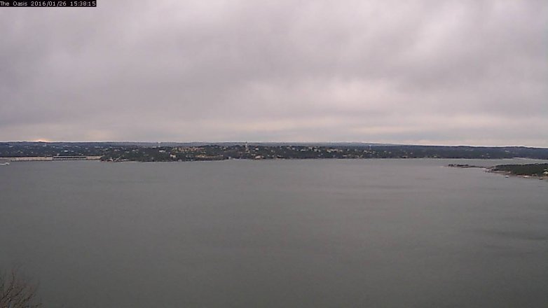 Lake Travis webcam, January 26, 2016 2:45 PM CT