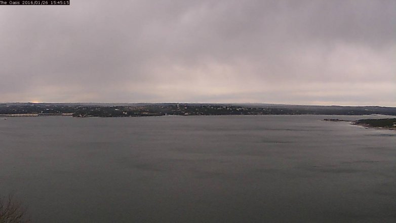 Lake Travis webcam, January 26, 2016 2:50 PM CT