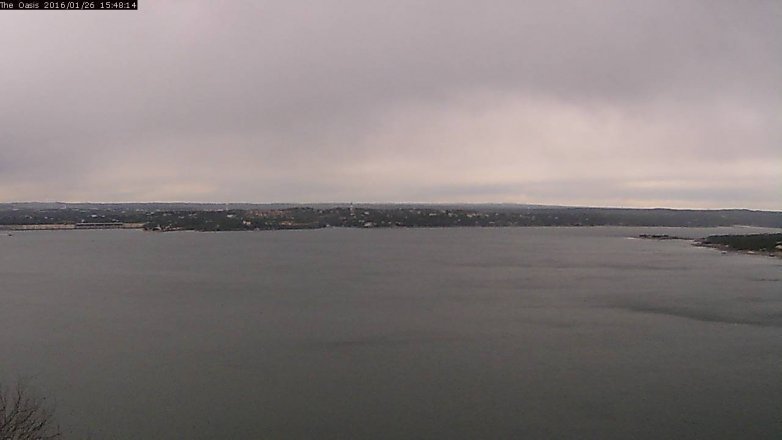 Lake Travis webcam, January 26, 2016 2:55 PM CT
