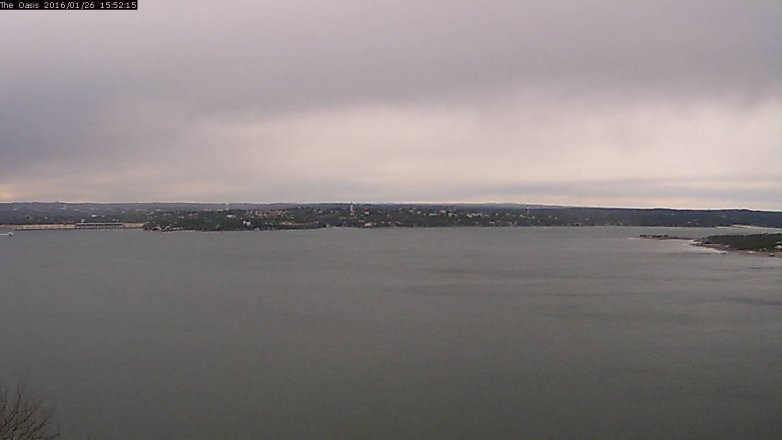 Lake Travis webcam, January 26, 2016 3:00 PM CT