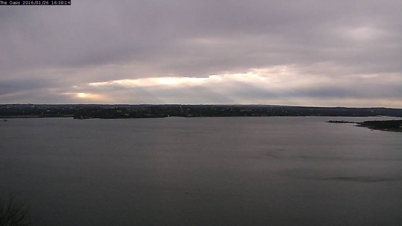 Lake Travis webcam, January 26, 2016 3:45 PM CT