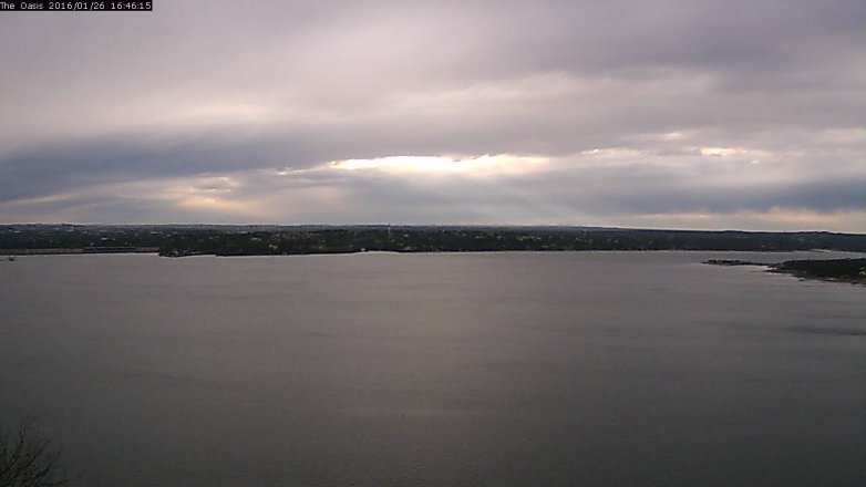 Lake Travis webcam, January 26, 2016 3:50 PM CT