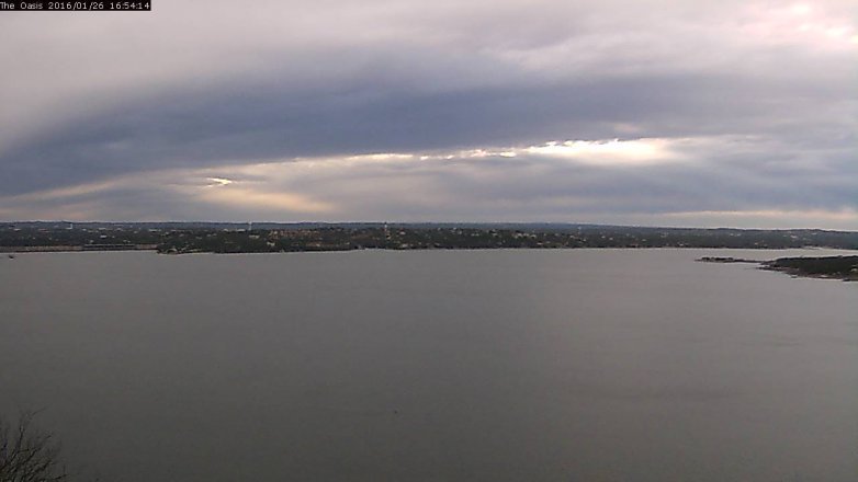 Lake Travis webcam, January 26, 2016 4:00 PM CT
