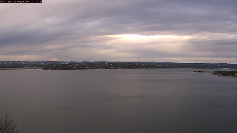 Lake Travis webcam, January 26, 2016 4:15 PM CT