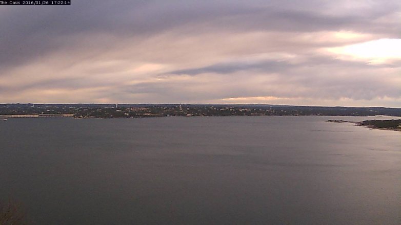 Lake Travis webcam, January 26, 2016 4:30 PM CT