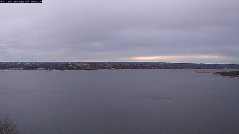 Lake Travis webcam, January 26, 2016 5:10 PM CT