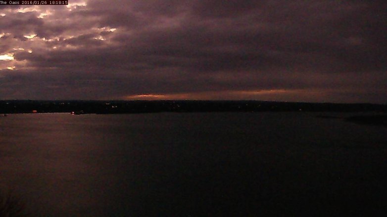 Lake Travis webcam, January 26, 2016 5:25 PM CT