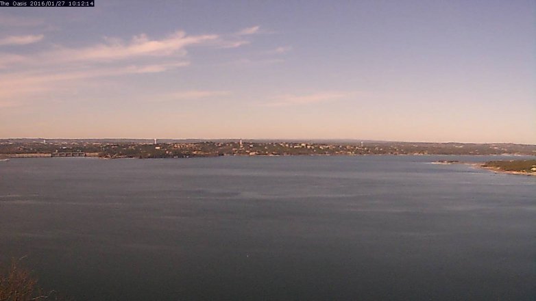 Lake Travis webcam, January 27, 2016 9:20 AM CT