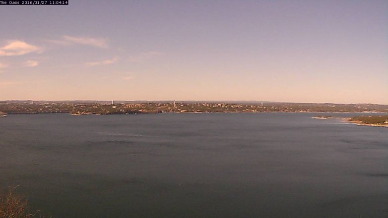 Lake Travis webcam, January 27, 2016 10:10 AM CT