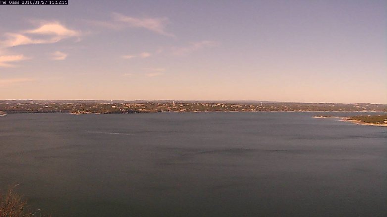 Lake Travis webcam, January 27, 2016 10:20 AM CT