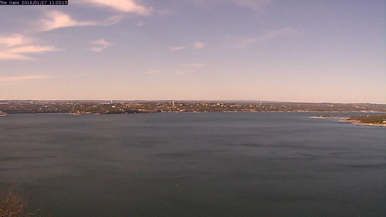 Lake Travis webcam, January 27, 2016 10:25 AM CT