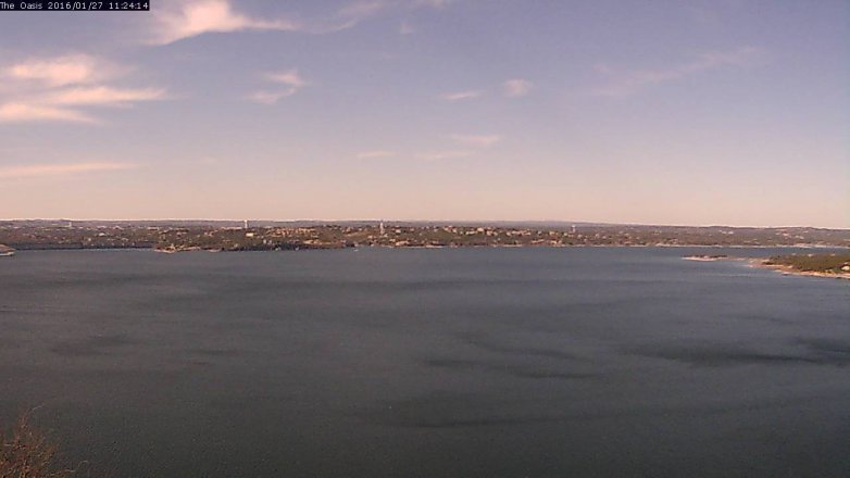 Lake Travis webcam, January 27, 2016 10:30 AM CT