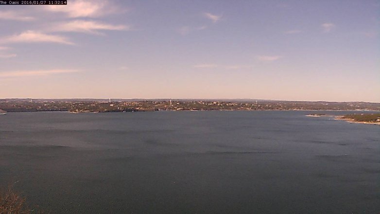 Lake Travis webcam, January 27, 2016 10:40 AM CT