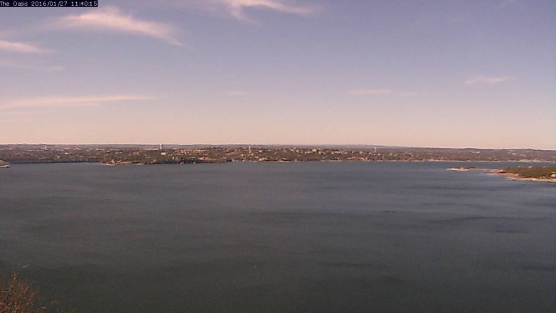 Lake Travis webcam, January 27, 2016 10:45 AM CT