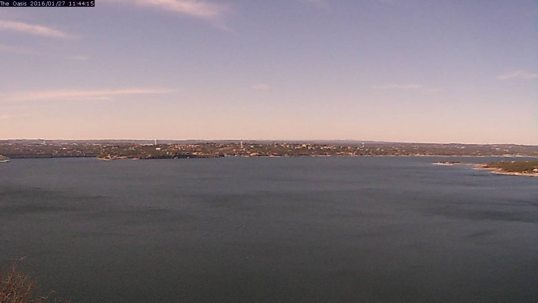 Lake Travis webcam, January 27, 2016 10:50 AM CT