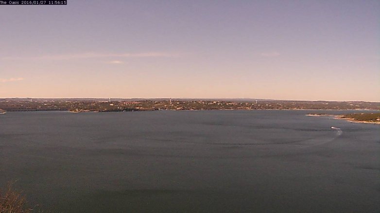 Lake Travis webcam, January 27, 2016 11:05 AM CT