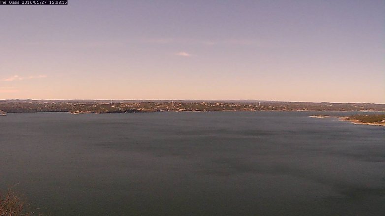 Lake Travis webcam, January 27, 2016 11:15 AM CT