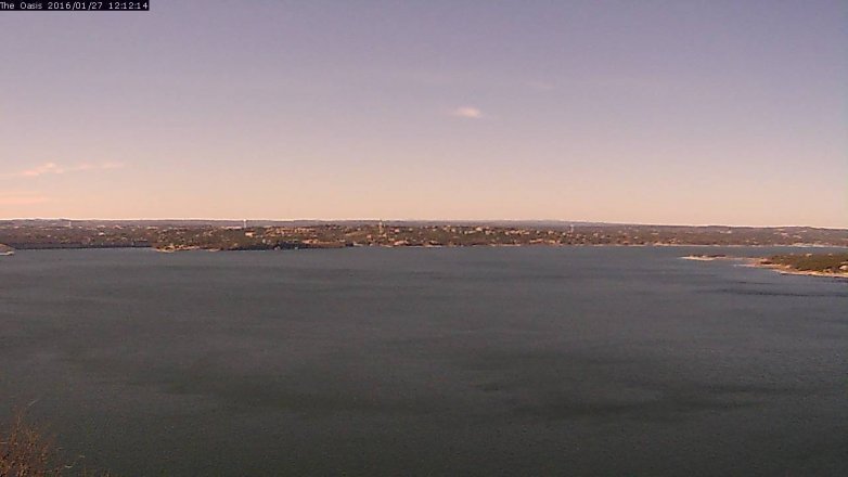 Lake Travis webcam, January 27, 2016 11:20 AM CT