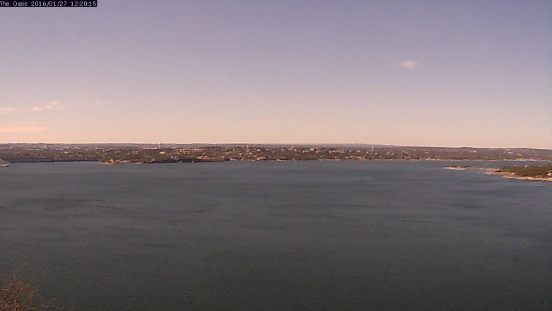 Lake Travis webcam, January 27, 2016 11:25 AM CT