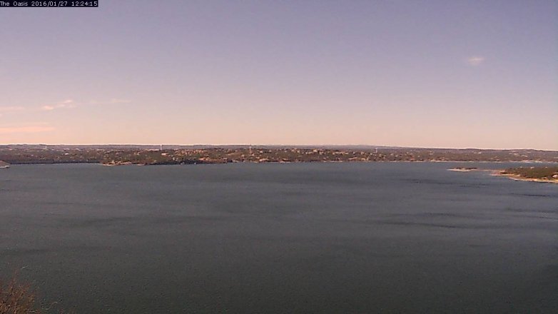 Lake Travis webcam, January 27, 2016 11:30 AM CT